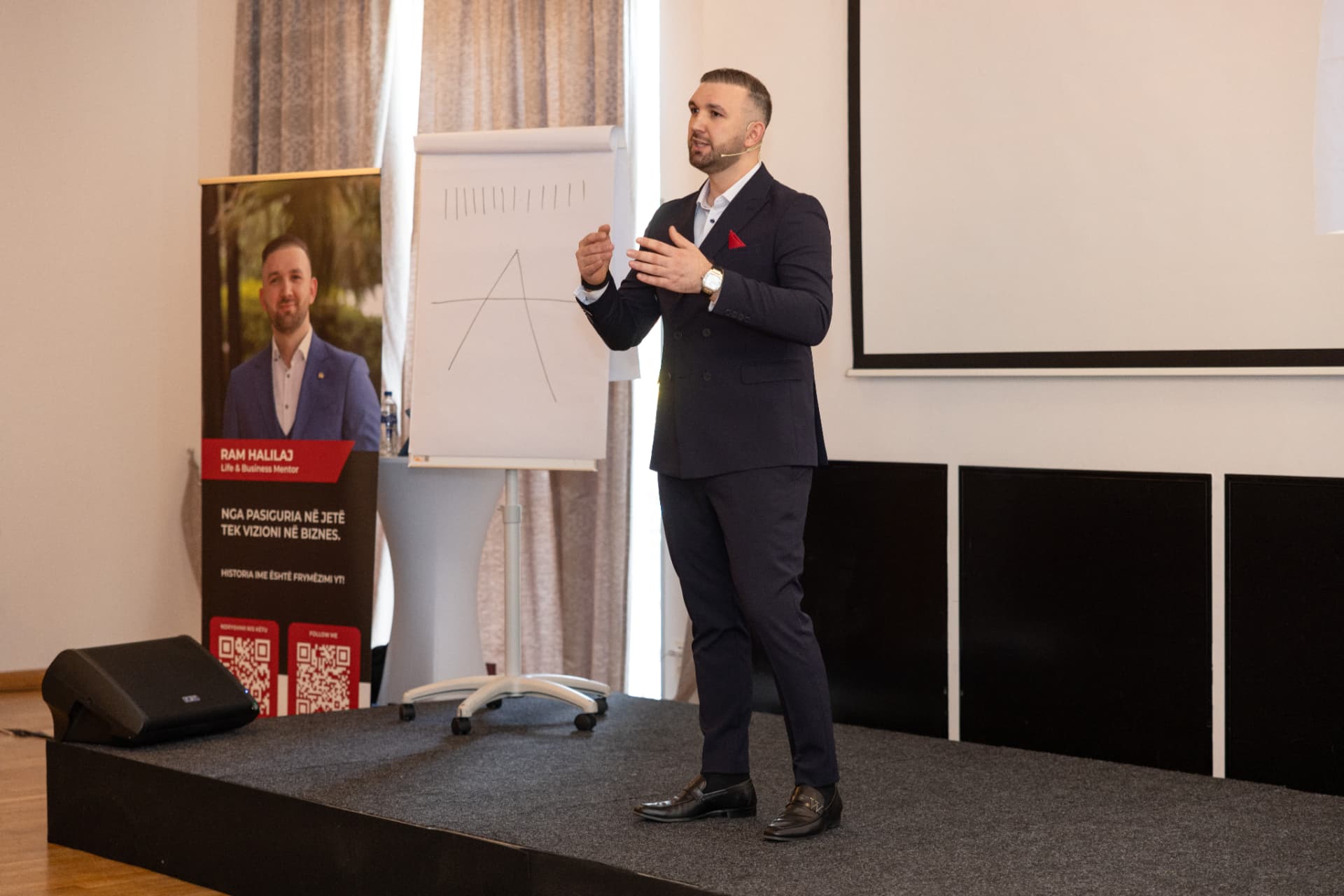 Ram Halilaj gjatë një seminari biznesi